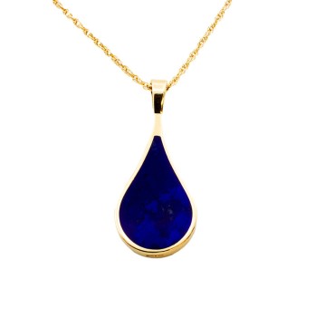 9ct gold Lapis Lazuli Pendant with chain